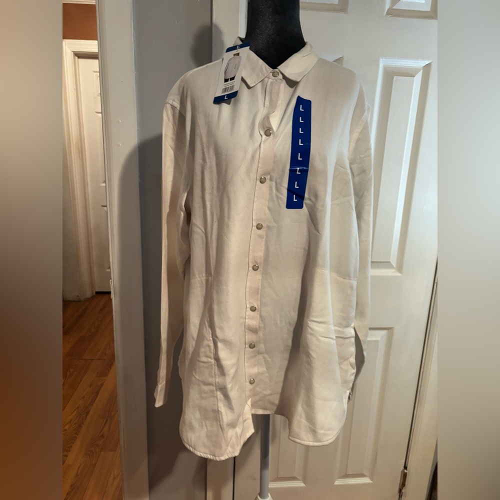 Jachs White Button Down Shirt for Women